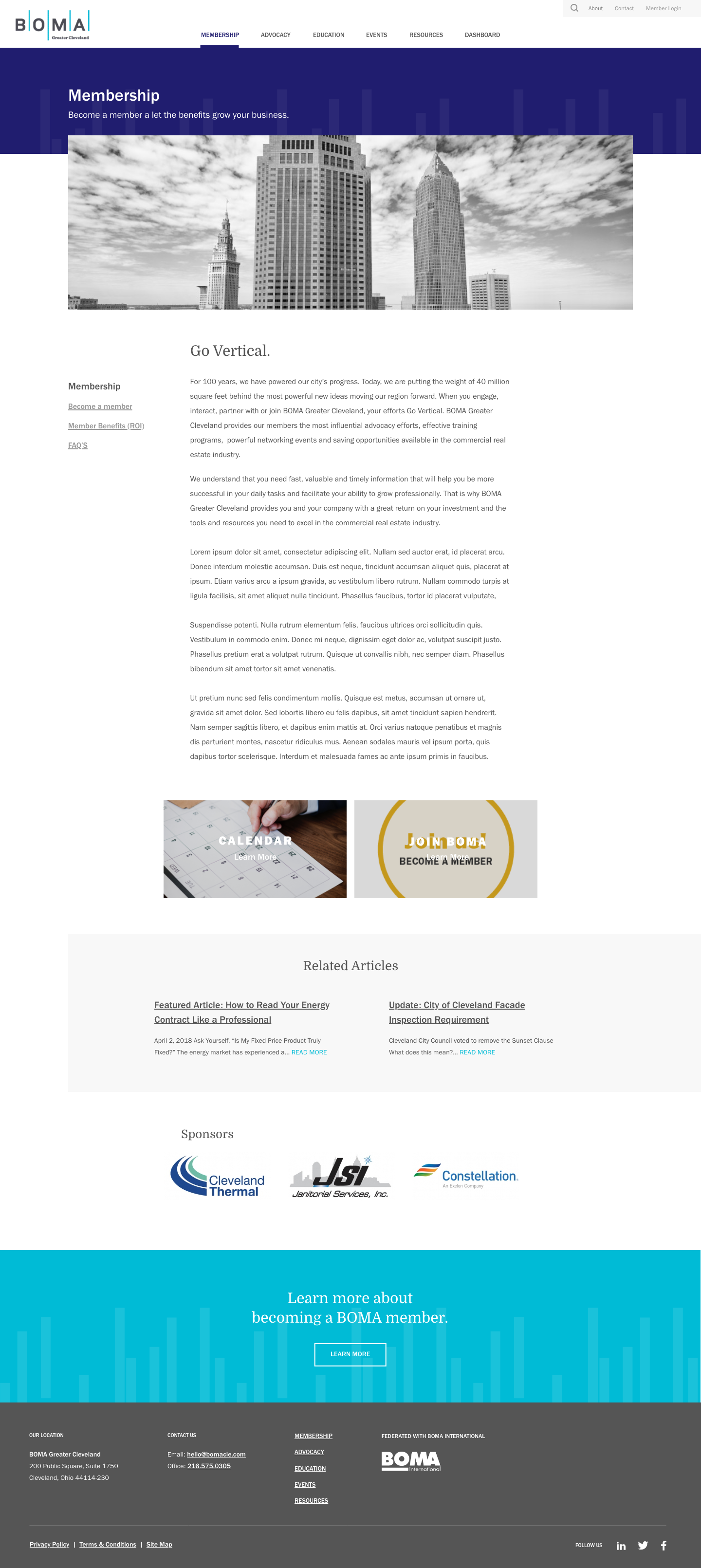 BOMA internal membership page